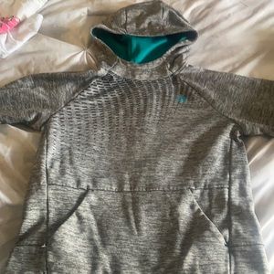 Gray,black,and teal kids hoodie